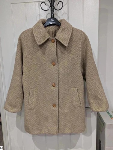 Camel wool llama blend coat - camel,