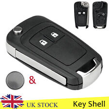 2Button Key Fob Case Replacement For Vauxhall Corsa E Astra Insignia 2012 - 2018