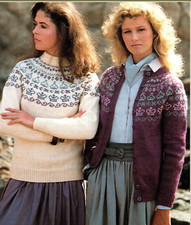 Ladies Fair Isle Yoke Cardigan