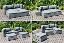 Rattan Garden Furniture Enzo Range - In or Outdoor - 5 Piece Sofa or Sun Lounger