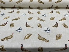 Wild Birds Putty Fabric by Prestigious Textiles. Price Per Metre 
