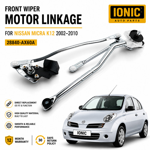 Front wiper motor - linkage, for
