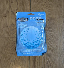 1 x clear 24-Inch SPOTTY BLUE Qualatex Deco Bubble Balloon. New and Un-Opened