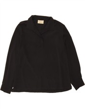 ELENA MIRO Womens Long Sleeve Blouse Top UK 18 XL Black BS12