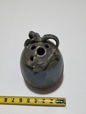 Vintage Wishon Harrell Pottery Vase Signed Modernist Glazed Stoneware OOAK Rare!