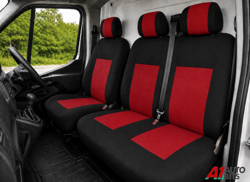 Quality red fabric seat - red,
