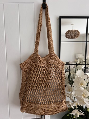 Beige rattan shoulder - beige,