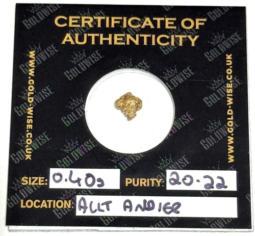 Rare raw gold welsh nugget - rare,