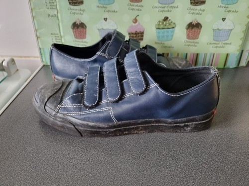 Vintage navy blue leather - vintage,