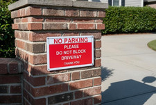 Pack of 2 X No Parking Sign, Do Not Block Driveway Sign Private Property Access