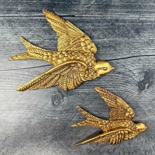 Gold flying swallow wall decor - flying,