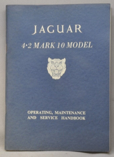 Jaguar mk10 owners manual - 4.2,
