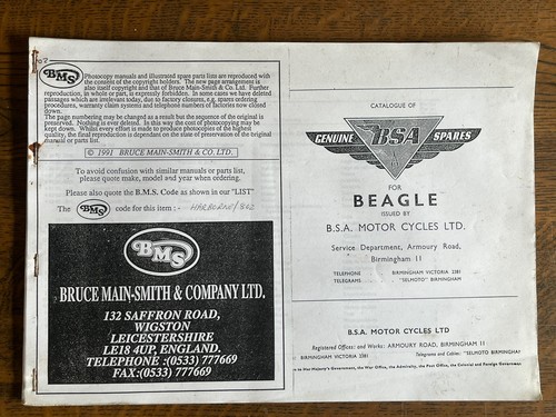 Bsa beagle spare parts - bsa,