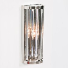 Art Deco Chrome Finish Fluted