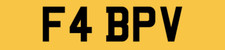 PV INITIALS NUMBER PLATE CAR