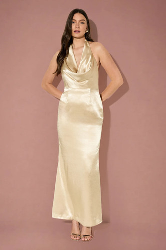 Misspap gold bridesmaid dress - misspap,