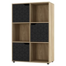 Wooden cube bookcase display - wooden,