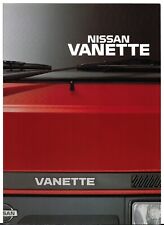 Nissan Vanette Van 1993 UK Market Foldout Sales Brochure Petrol Diesel