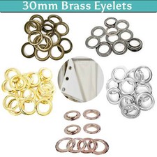 30mm Brass Eyelet with Washer Leather Craft Large Grommet Banner Curtain Repair