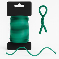 10m Green Garden Wire Tie 2.5mm Soft Plant Ties Rubber Coated Flexible Support