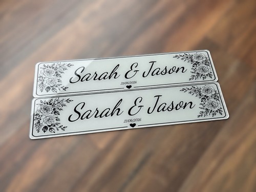 Custom wedding car - wedding, number
