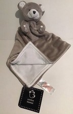 Primark Early Days Teddy Bear Mocha & White Comforter Plush Soft Toy 47cm x 47cm