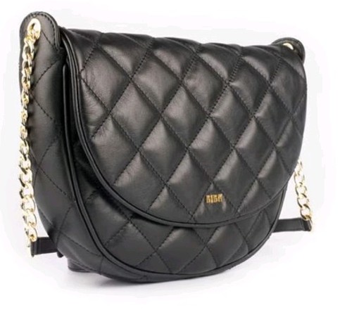 Biba black leather quilted - biba,