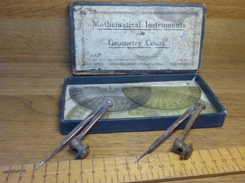 Vintage brass helix compass - vintage,