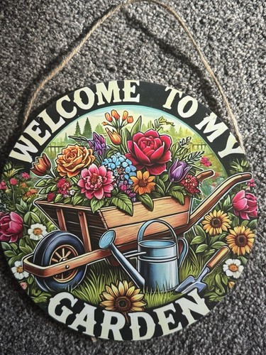 Welcome garden sign - my,