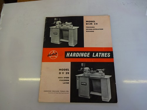 Hardinge lathe models dsm59 - hardinge, &