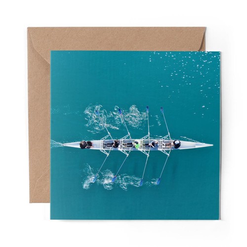Blank greeting card - card, rowing