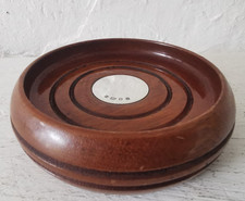 Mahogany Solid Silver Mounted Wine Bottle  Coaster - London 1988