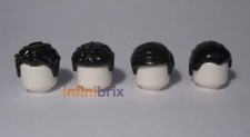 4x Lego Black Male Hair Pieces