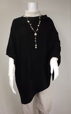 CASHMERE Poncho BLACK CAPE