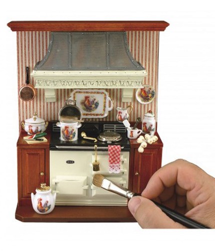 Dolls house cream aga - cream,