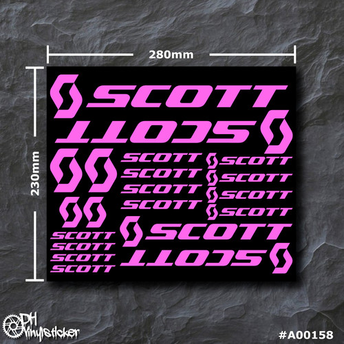 Scott sticker pink decal - scott,