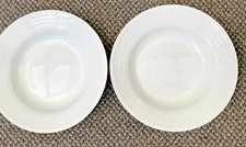 2 MAXWELL & WILLIAMS White Basics CIRQUE RIPPLE Shallow Pasta Bowls