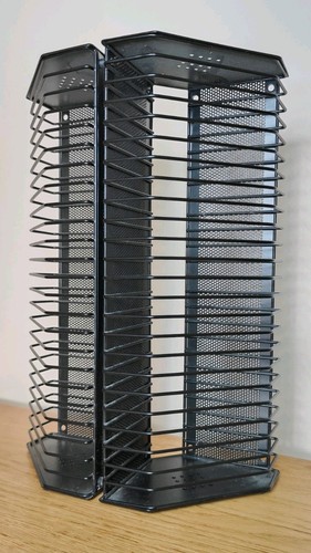 Hama black metal wire rack - cd,