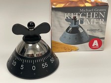 ALESSI Black Kitchen Timer