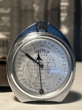 1960s Swiss Movement Metronome Rare Cadencia Chrome Plated W/ Case Home Watch Co