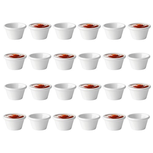 24x plain ramekin - plain, white