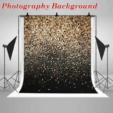 150×210cm Super Sized Starry Sky Sparkling Black Gold Photography Background
