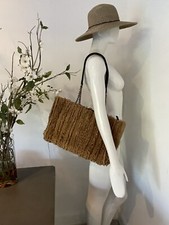 NWT ZARA FRAYED FABRIC SHOPPER