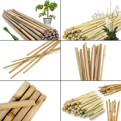 Natural bamboo canes garden - natural,
