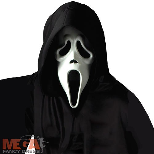 Scream mask with shroud - with,