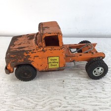 Vintage 1950's Tonka State Highway Department Orange Dump Truck