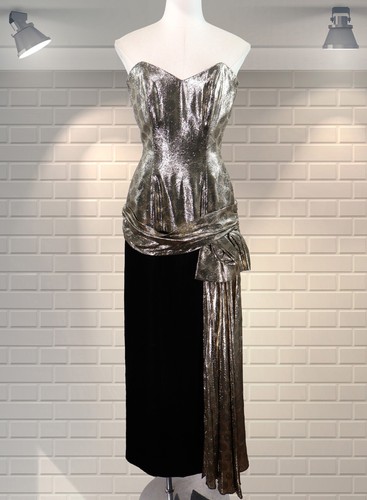 Vintage 1980s velvet gold - vintage, &