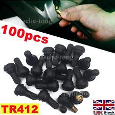 100pcs TR412 BRASS Tubeless Tyre Valves Rubber SnapIn Short Bike Car Lawn Mower