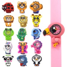 Wacky Watches Childrens Animal Shaped Slap Snap on Band Pop Kid's Characters