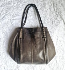 Tod's grey leather shade bag